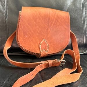 Brown Leather Crossbody Bag